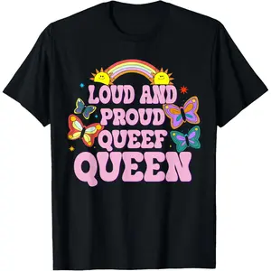 Women's Queef-Themed T-Shirt, Short-Sleeve T-Type Top, XL Size Casual Womenswear Tee